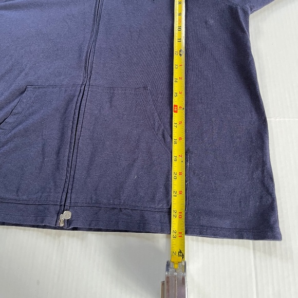 Coolibar Sz L Casual Zip Up Hoodie Navy ZnOTM Fabric UPF 50 Pockets - Picture 9 of 11